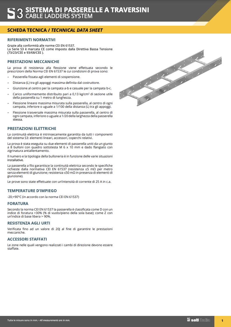 Scheda tecnica Linea S3